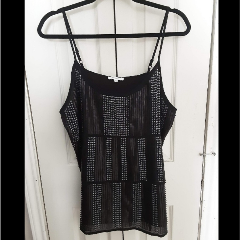 Maurices Sequin Black Tank Top